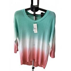Women's Obmre Color Knit Sweater - Mint, White, Coral
